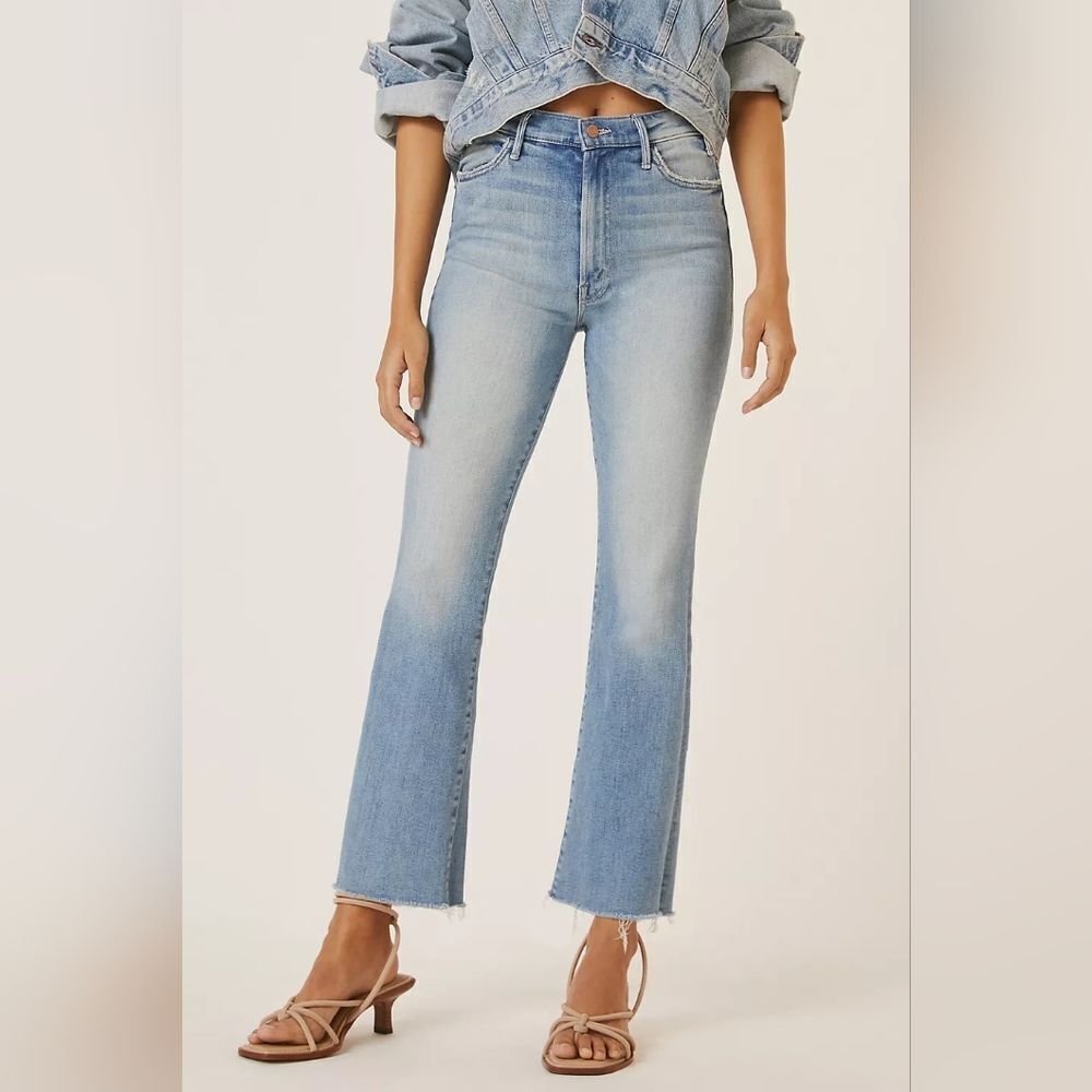 MOTHER Ankle & Cropped Light Blue Jeans